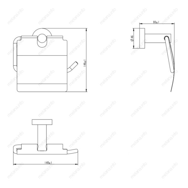 Держатель туалетной бумаги Melana MLN-866007 сатин